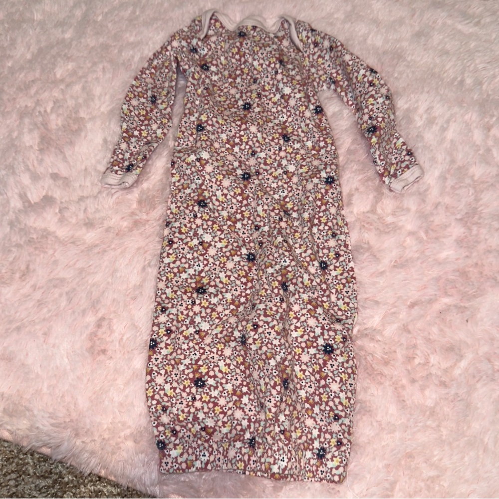 Floral Long Sleeve Nightgown